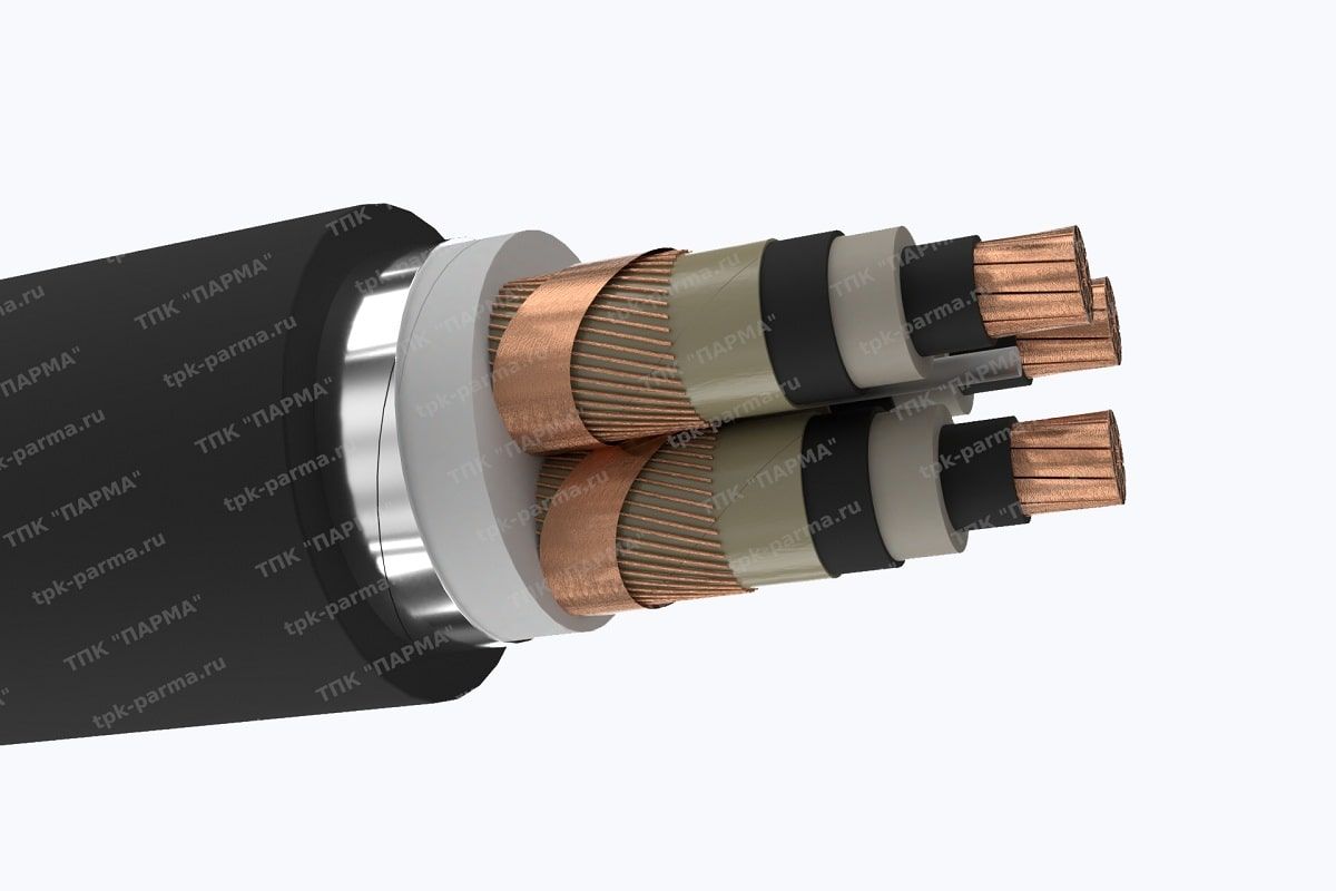 Кабель ПвБВнг(A)-LS 3х300/25 - 10кВ